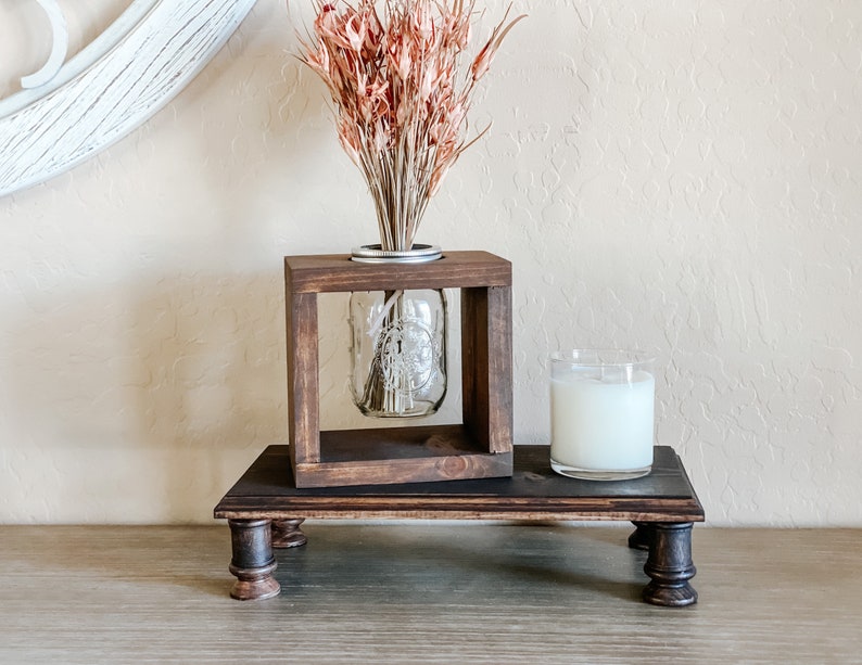 Wood Mason Jar Vase Centerpiece Box Mason Jar Flower Etsy