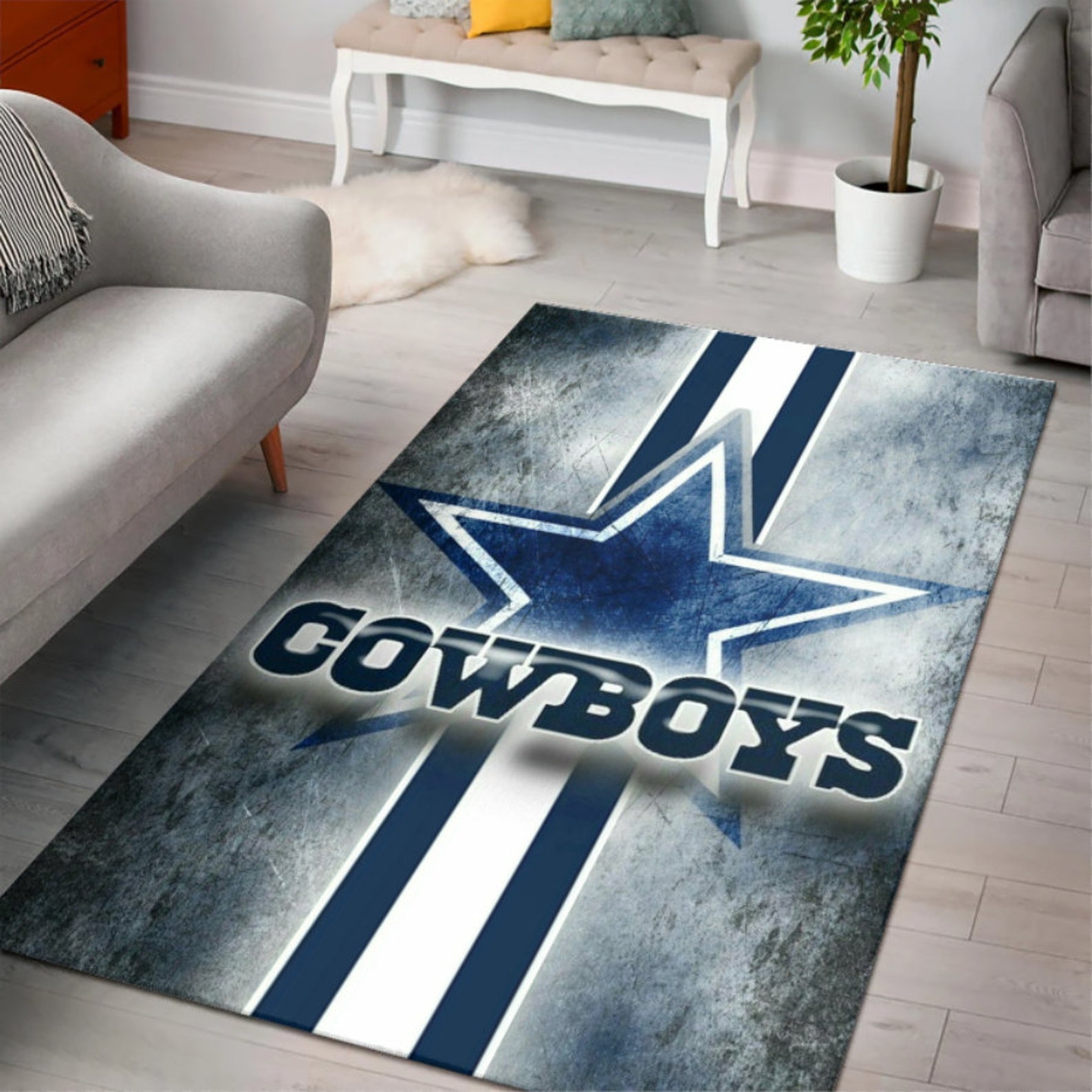 Dallas Cowboys Area Rug Cowboys Rectangle Rug Cowboys Rug Etsy