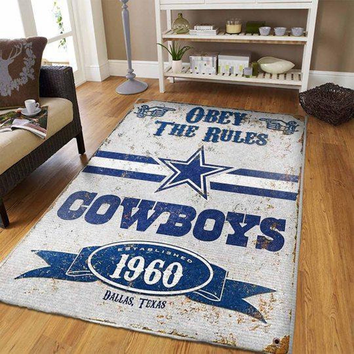 Dallas Cowboys Area Rug Cowboys Rectangle Rug Cowboys Rug Etsy