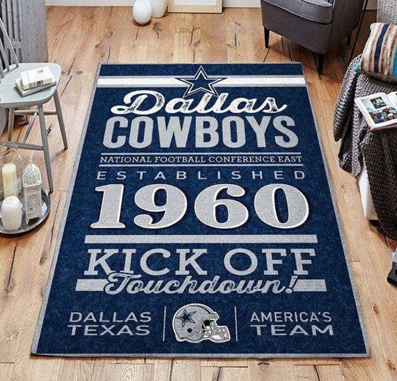 Dallas Cowboys Area Rug Cowboys Rectangle Rug Cowboys Rug Etsy