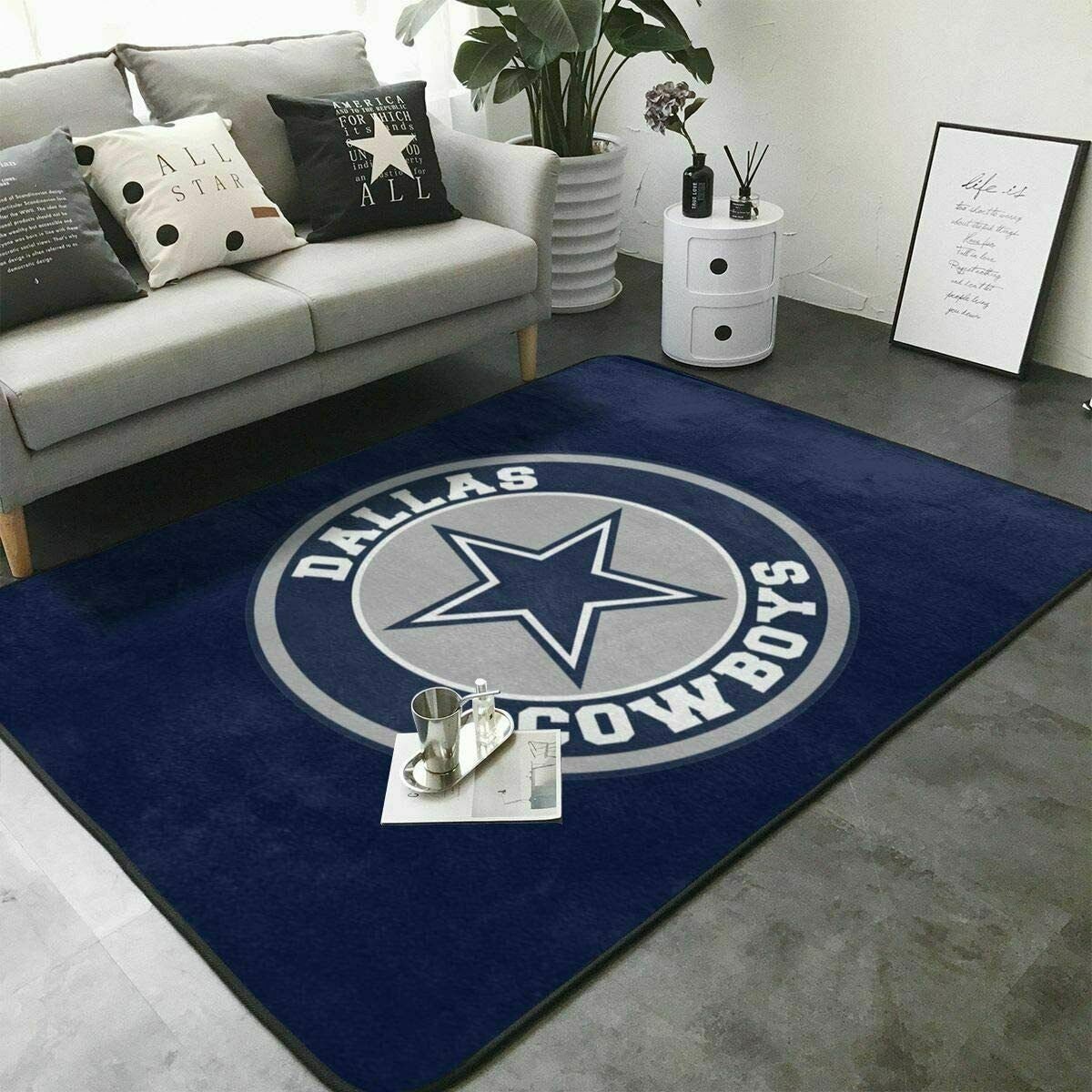 Dallas Cowboys Area Rug Cowboys Rectangle Rug Cowboys Rug Etsy