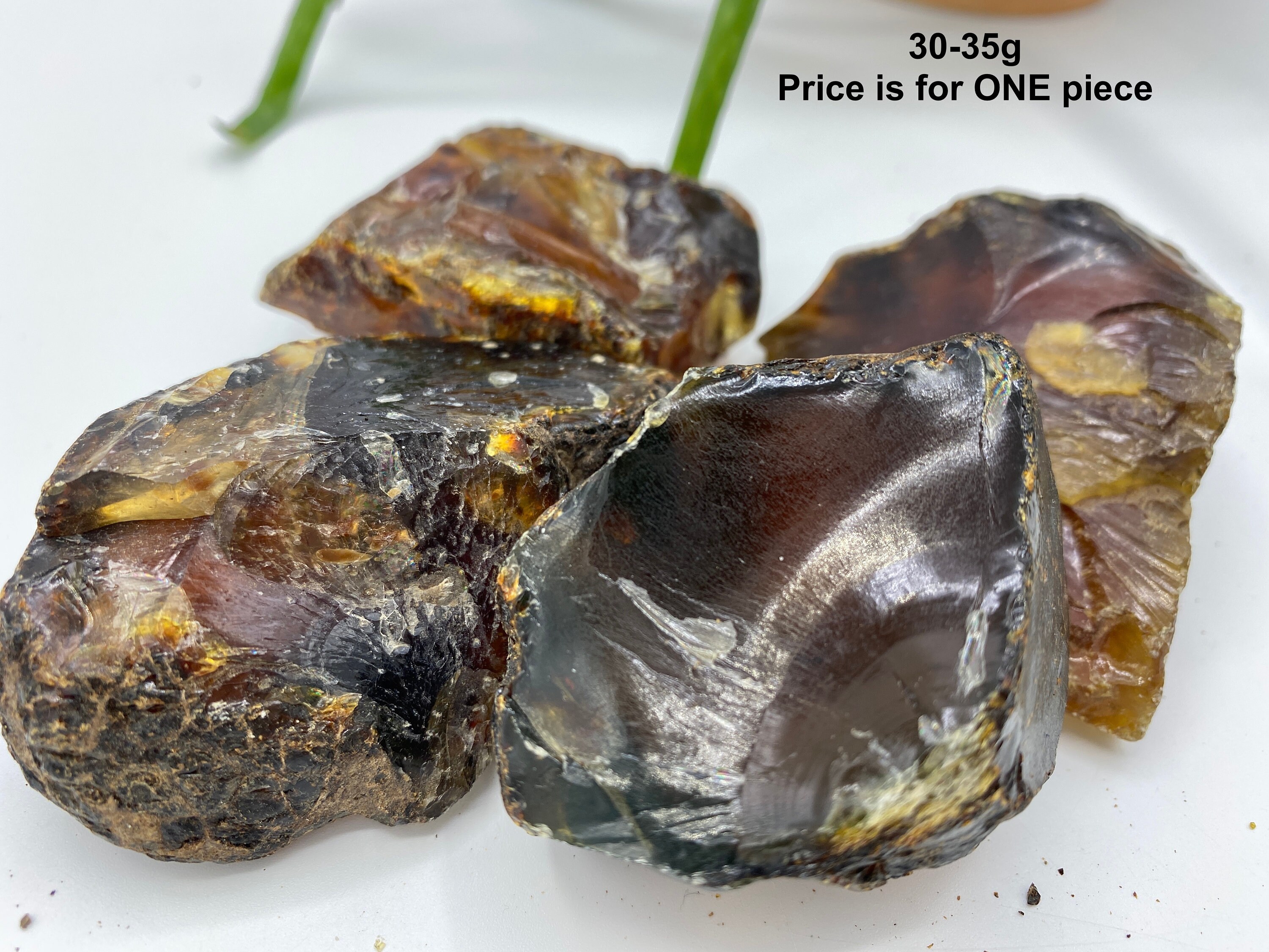 Blue Amber From Indonesia, Raw Amber, Rough Amber, Amber