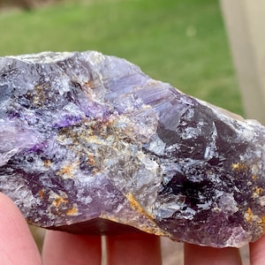 Red Amethyst, Auralite 23, Red Cap Auralite 23, Thunder Bay Amethyst, Golden Healer Inclusions, Rare Crystals, Natural Crystal, Elestial