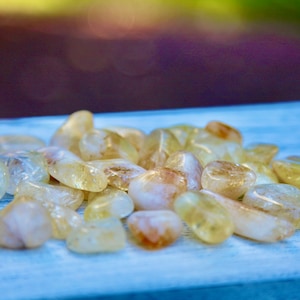 Citrine Tumbled Stone, Tumbled Citrine, Heat Treated Citrine, Polished Tumbled Stones, Pocket Stones, Citrine, Decorative Stone, Lucky Stone