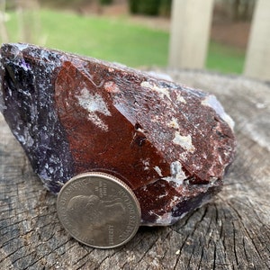 Red Amethyst, Auralite 23, Red Cap Auralite 23, Thunder Bay Amethyst, Golden Healer Inclusions, Rare Crystals, Natural Crystal, Elestial