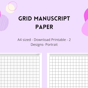 GRID MANUSCRIPT PRAKTISCHES Arbeitsblatt | Sprachen Chinesisch Japanisch Türkisch Hangul Mandarin | Sofortiger Download Druckbar
