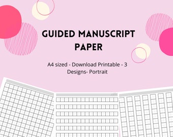 writing in korean practice GUIDED MANUSCRIPT practice writing language learning writing paper Chinese Japanese Korean download printable| Instand download