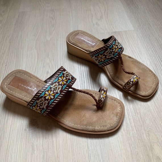 【MODERNIF】Oud leather flip flops Flip flop sandal in leather for man mud