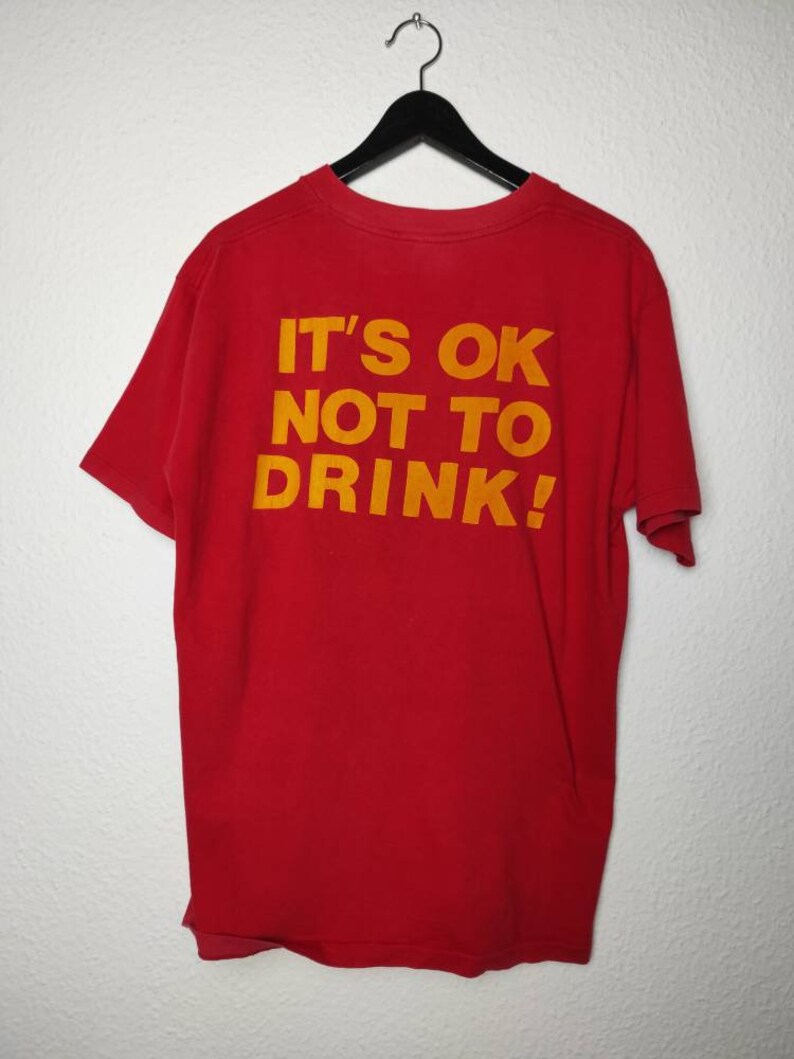 rare vintage 90s It/'s Ok Not To Drink shirt straight edge xxx youyh of today bold project x judge new york hardcore