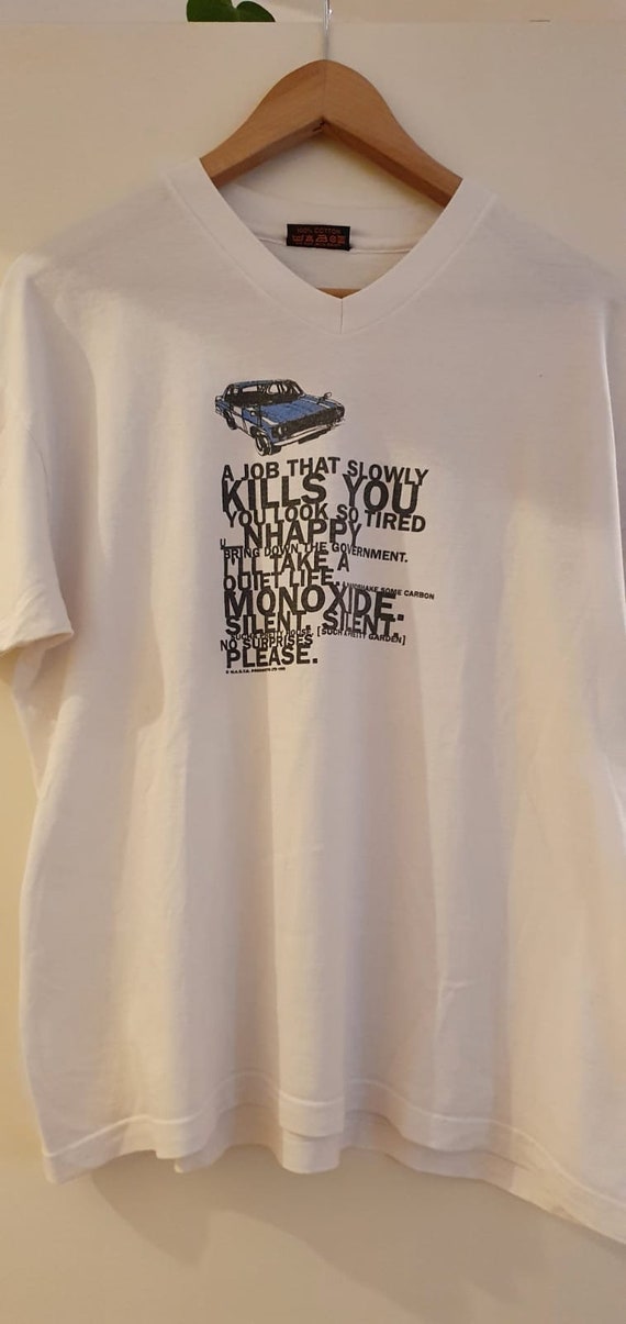 rare Vintage 90s Radiohead tour band shirt nick ca