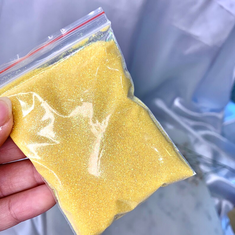 Nail Glitter Resin Crafts Choose Your Size Polyester Yellow Iridescent Fine Glitter