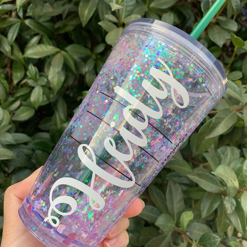 Custom GLITTER Tumbler Floating Glitter Tumbler Snow Globe Etsy UK