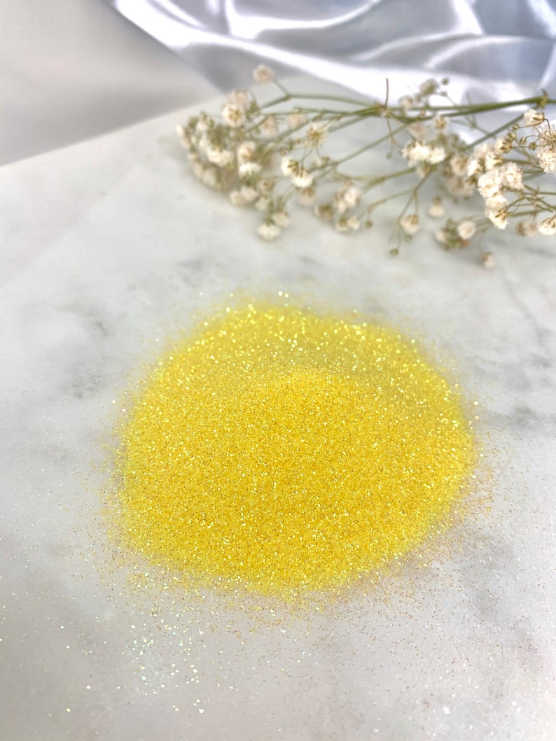 Nail Glitter Resin Crafts Choose Your Size Polyester Yellow Iridescent Fine Glitter