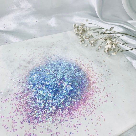 Periwinkle Iridescent Chunky Glitter Choose Your Size Polyester