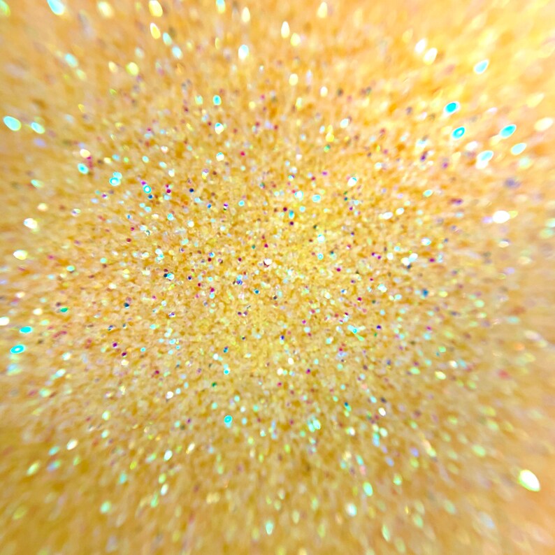 Nail Glitter Resin Crafts Choose Your Size Polyester Yellow Iridescent Fine Glitter