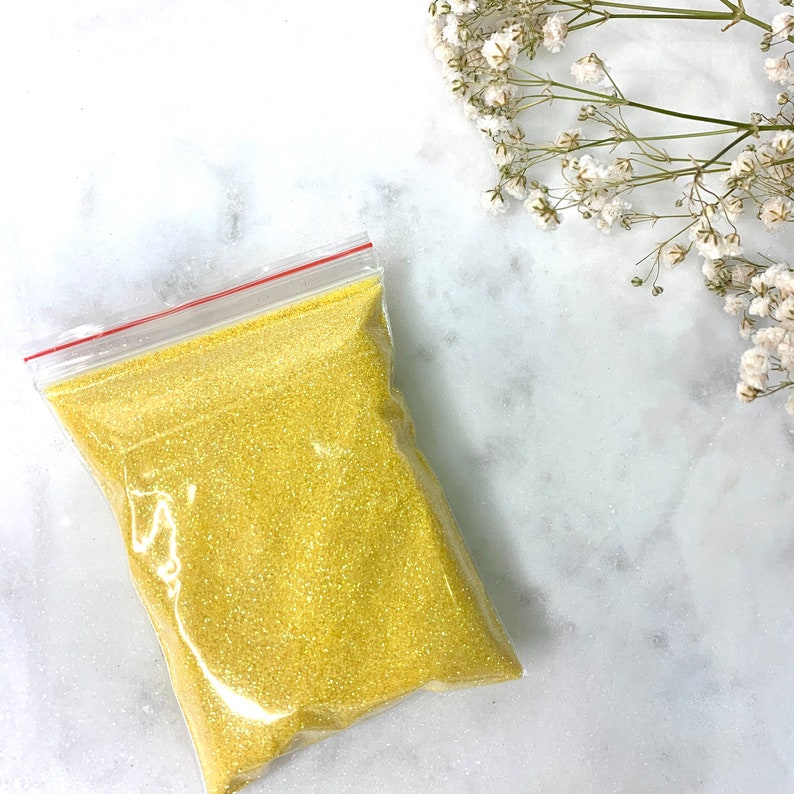Nail Glitter Resin Crafts Choose Your Size Polyester Yellow Iridescent Fine Glitter