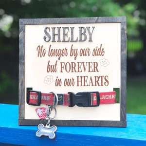 Pet Memorial Frame Collar, Dog memorial gift with collar, Dog Sympathy Gifts, Pet Memorial Gift, Pet Remembrance Gift, In Memory of a Dog