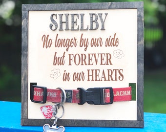 Pet Memorial Frame Collar, Dog memorial gift with collar, Dog Sympathy Gifts, Pet Memorial Gift, Pet Remembrance Gift, In Memory of a Dog