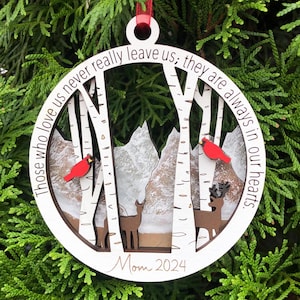 Personalized Memorial Ornament: Cardinal & Birch Sympathy Gift
