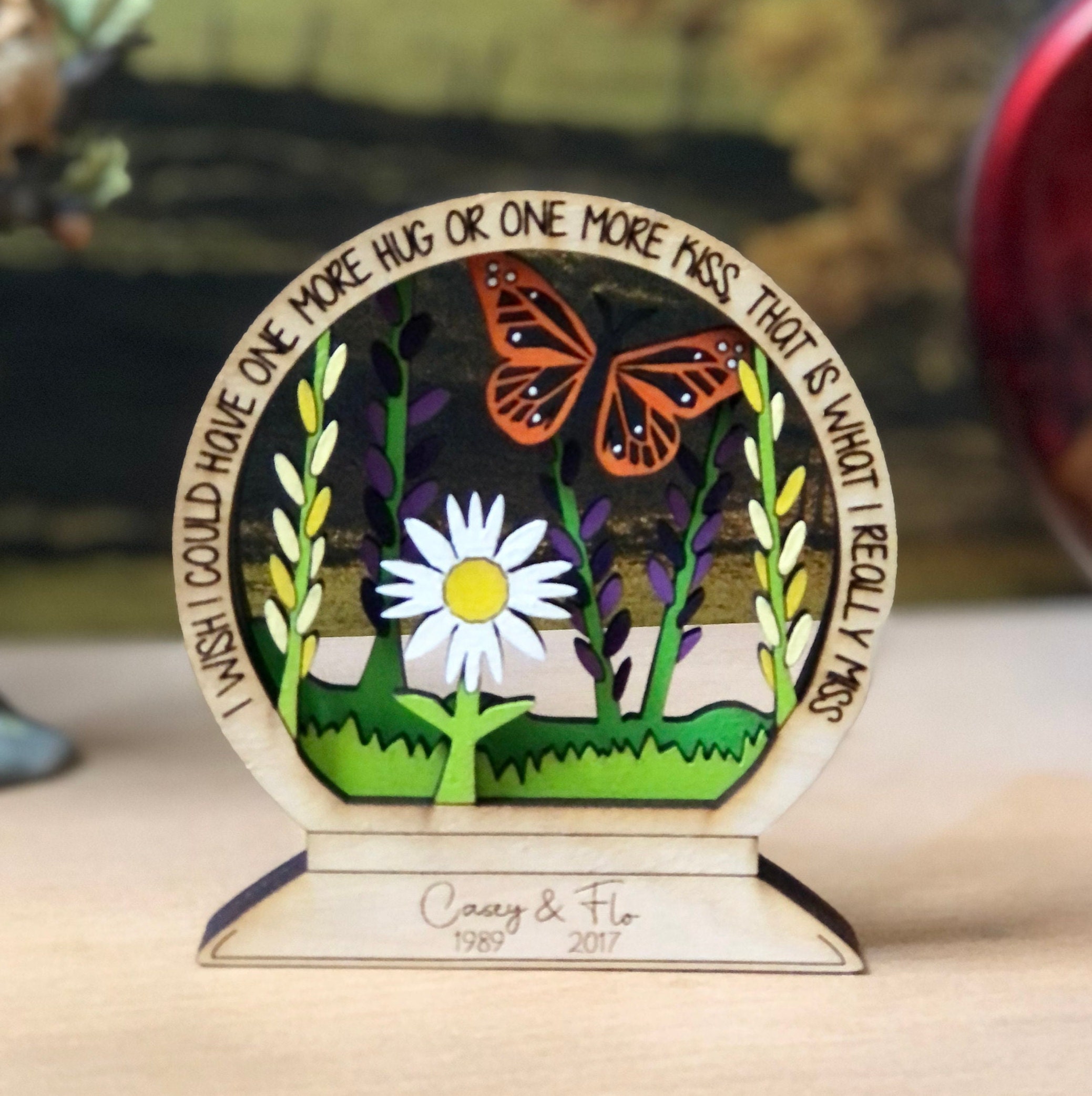 Memorial Butterfly Gift Butterfly Kisses Gift in Loving Etsy