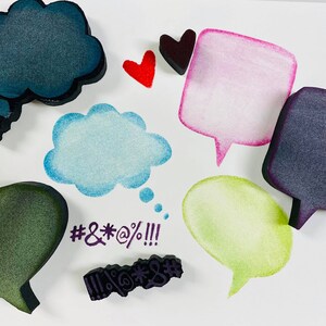 Gedanken - Set mit 5 Schaumstoff-Stempeln - Etsy Exclusive