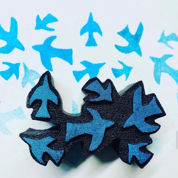 Mini Flock - Foam Stamp designed by Kae Pea