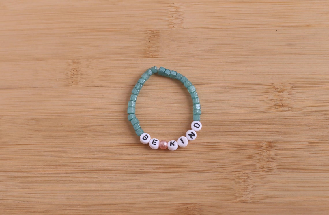 BE KIND Custom Stackable Bracelet Set Stack Bracelet Etsy