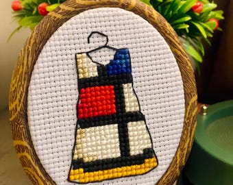 Painting-Inspired Mini Cross-Stitch Artwork