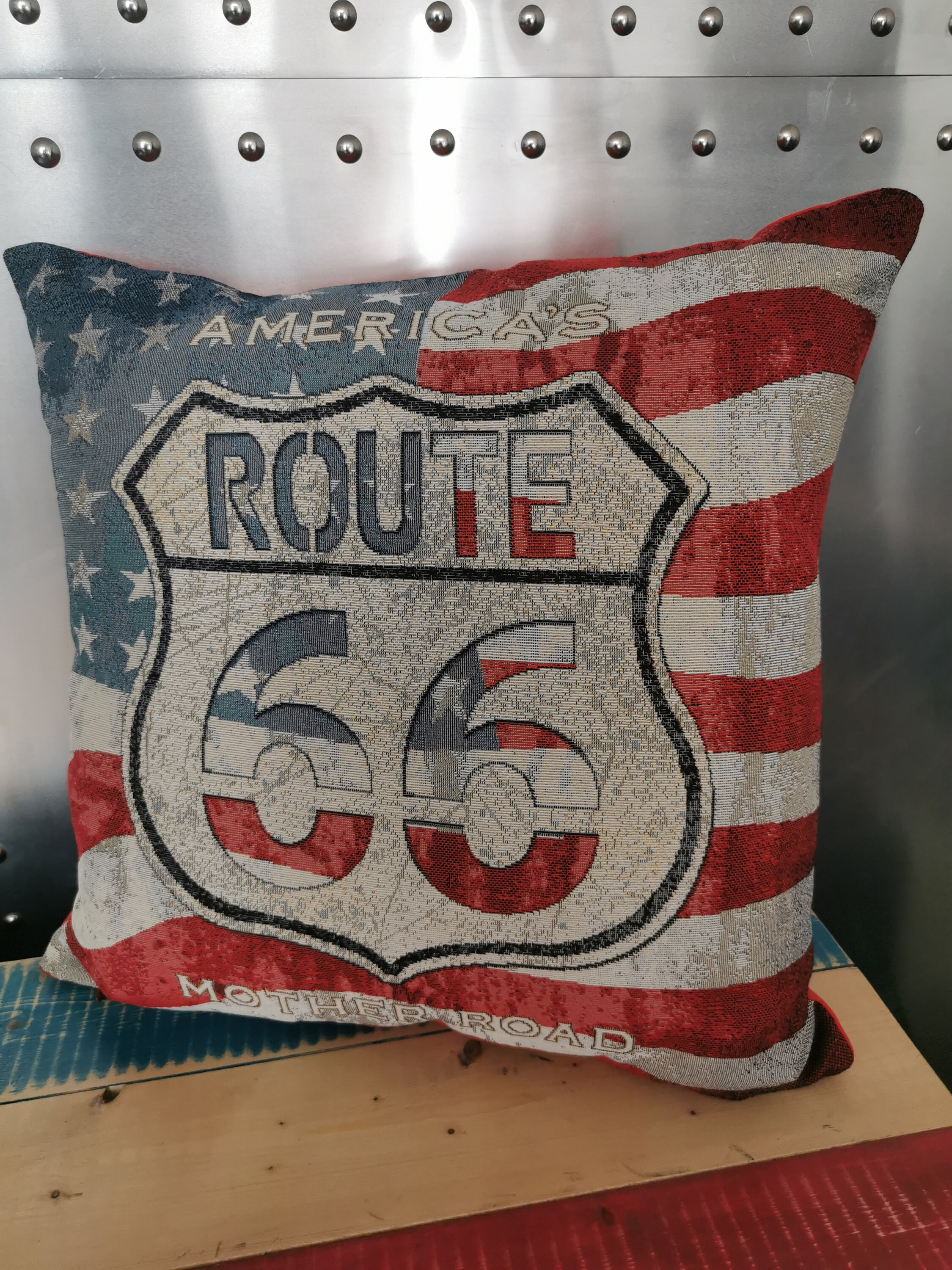 Housse Coussin Route 66 50x50