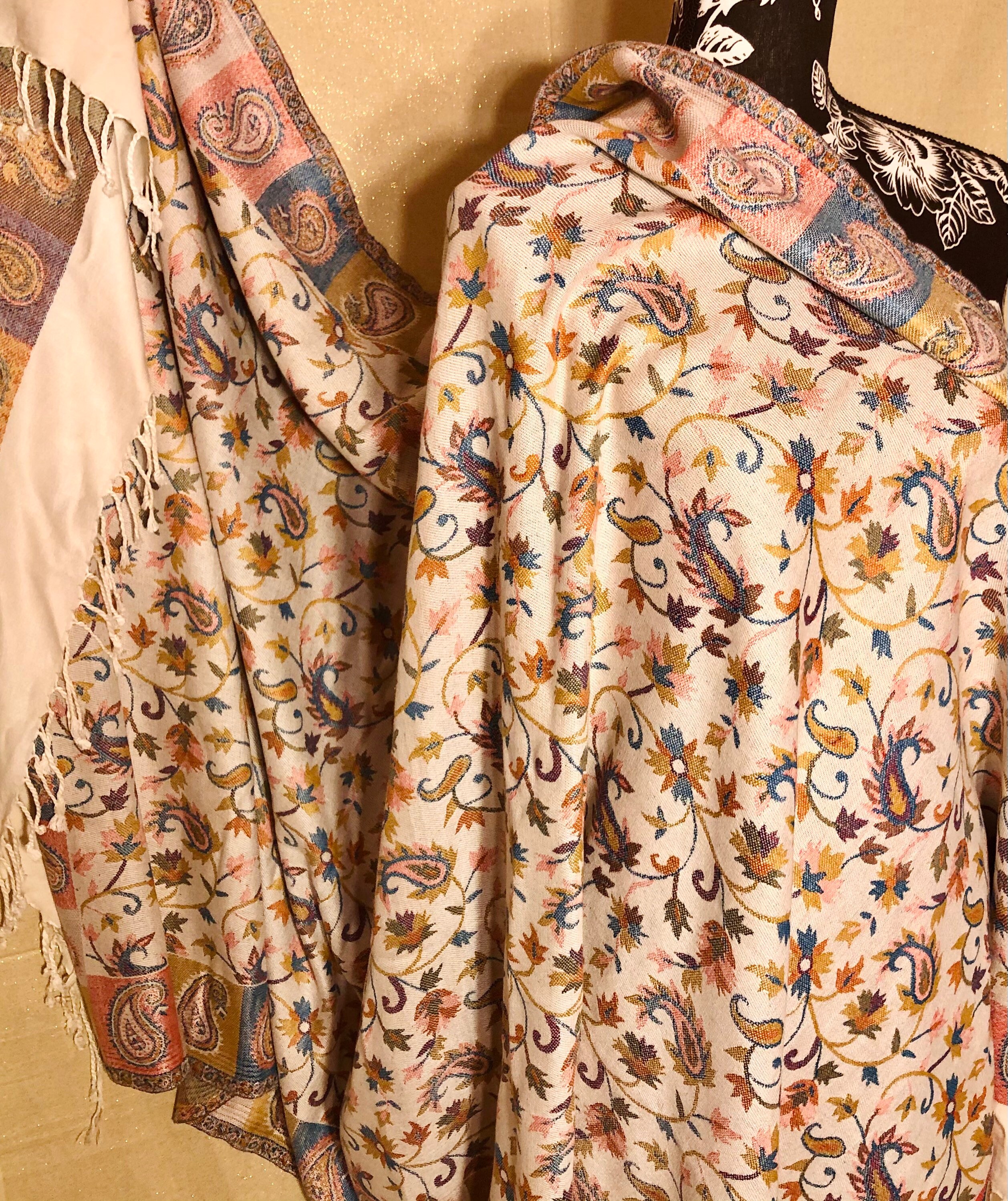 Mezcla de lana de cachemira estilo kashmiri Etsy