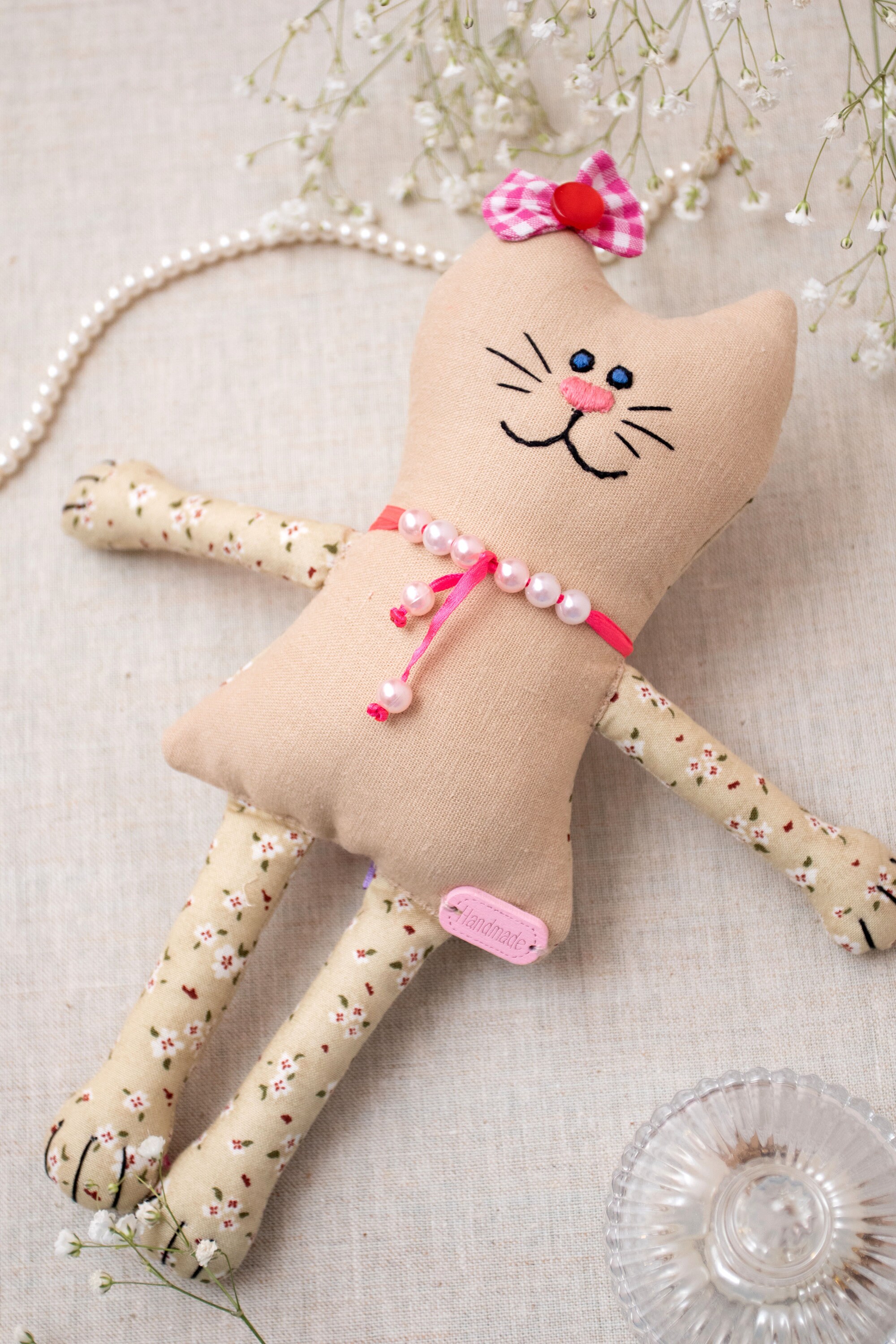 Cat Soft Toy handmade Stuffed Toy Kitten Girl Cloth Doll Etsy