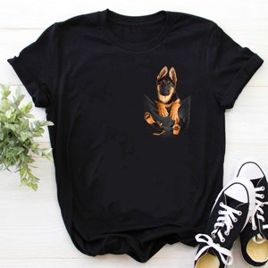 German Shepherd Shirt | Gift For German Shepherd Lover | German Shepherd Hoodie | German Shepherd In Pocket T Shirt Funny Dog Lover Shirt