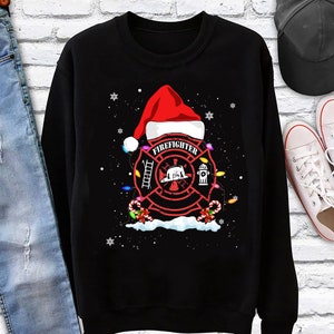 Brandweerman Kerst Shirt / Brandweerman Shirt / Brandweerman Xmas Shirt / Brandweerman Vrolijk Kerst shirt