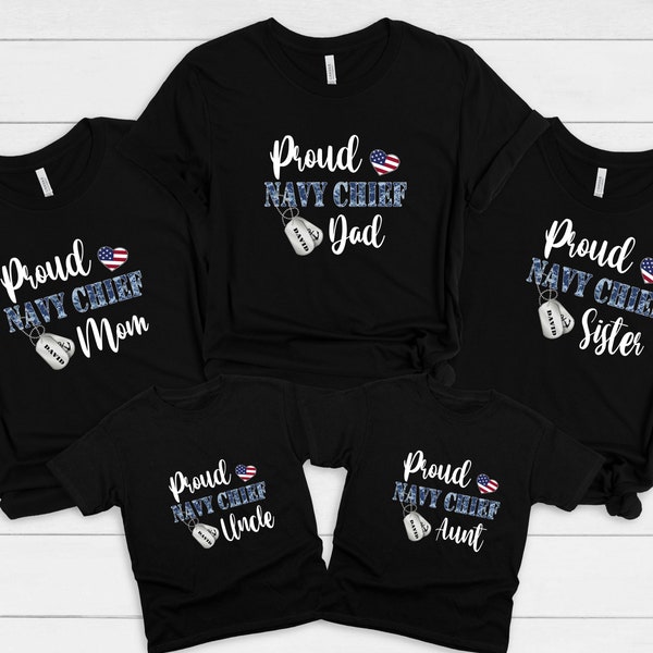 Personalized Shirt / Navy Chief Shirt / Navy Chief Dad / Navy Chief Mom / Pround Navy Chief Shirt / Navy Chief Family Shirt