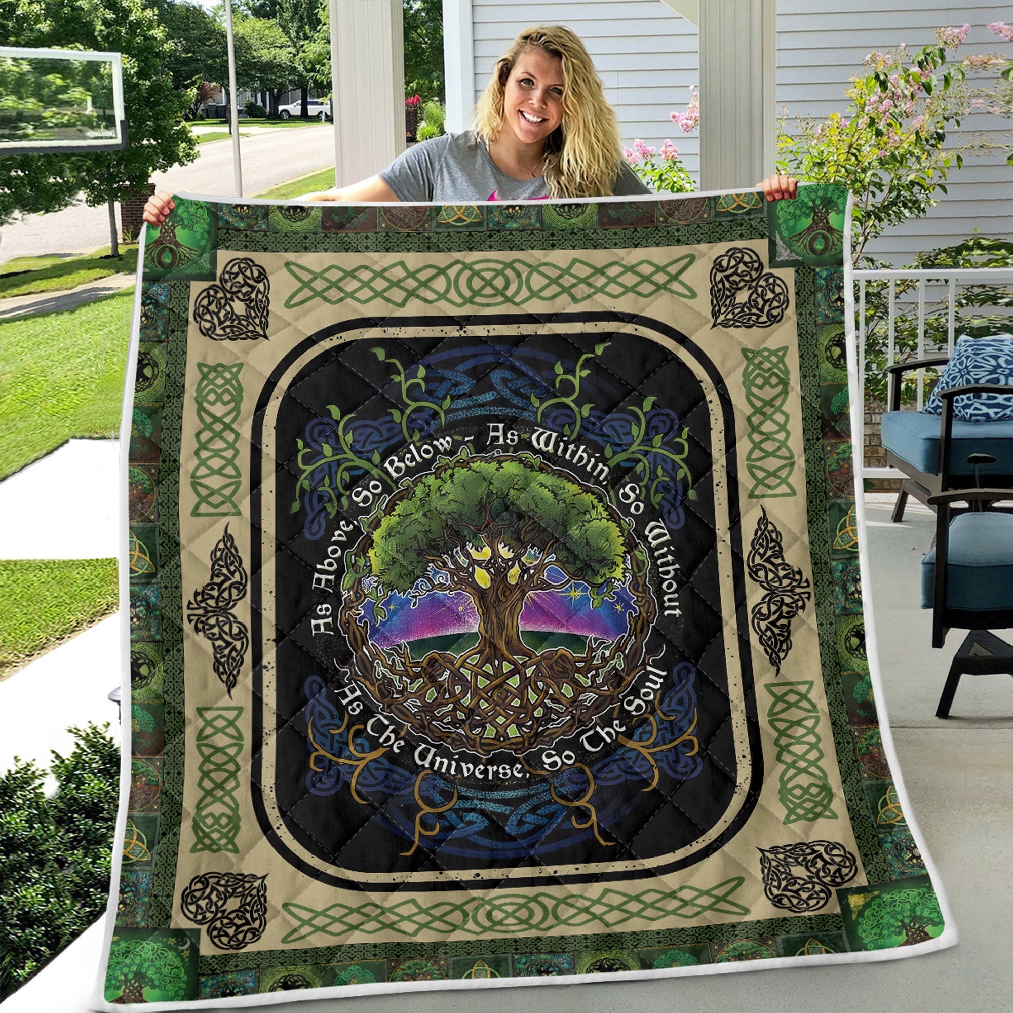 Irish Tree of Life Quilt the Celtic Knot Tree of Life Quilt Etsy Ireland