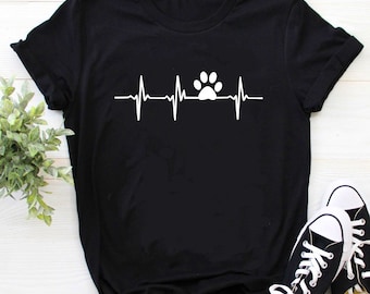 Paw Print Heartbeat Dierenarts Dierenarts Tech Pullover Shirt | Cadeau voor Vet Tech | Cadeau voor dierenarts