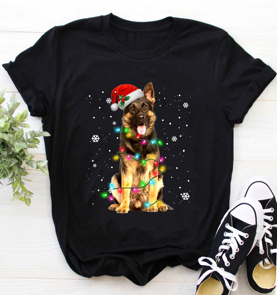 German Shepherd Shirt Xmas Shirt German Shepherd T shirt German Shepherd Dog Tree Christmas Sweater Xmas Dogs Shirt Etsy