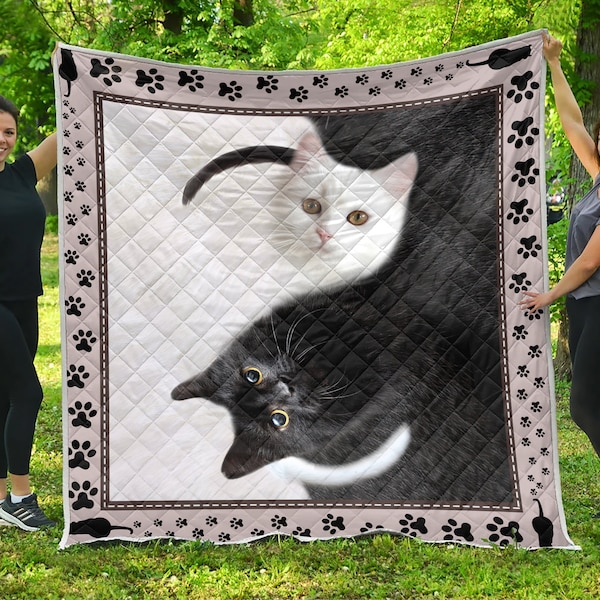 Cat Quilt / Cat Lovers Quilt / Cat Gift / Love Cat Quilt / Gift for Women / Gift for Cat Lover