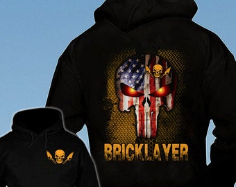 Bricklayer Hoodie / Bricklayer Shirt / Bricklayer T-shirt / Bricklayer Xmas Gift / Christmas Shirt / Skull Bricklayer Shirt