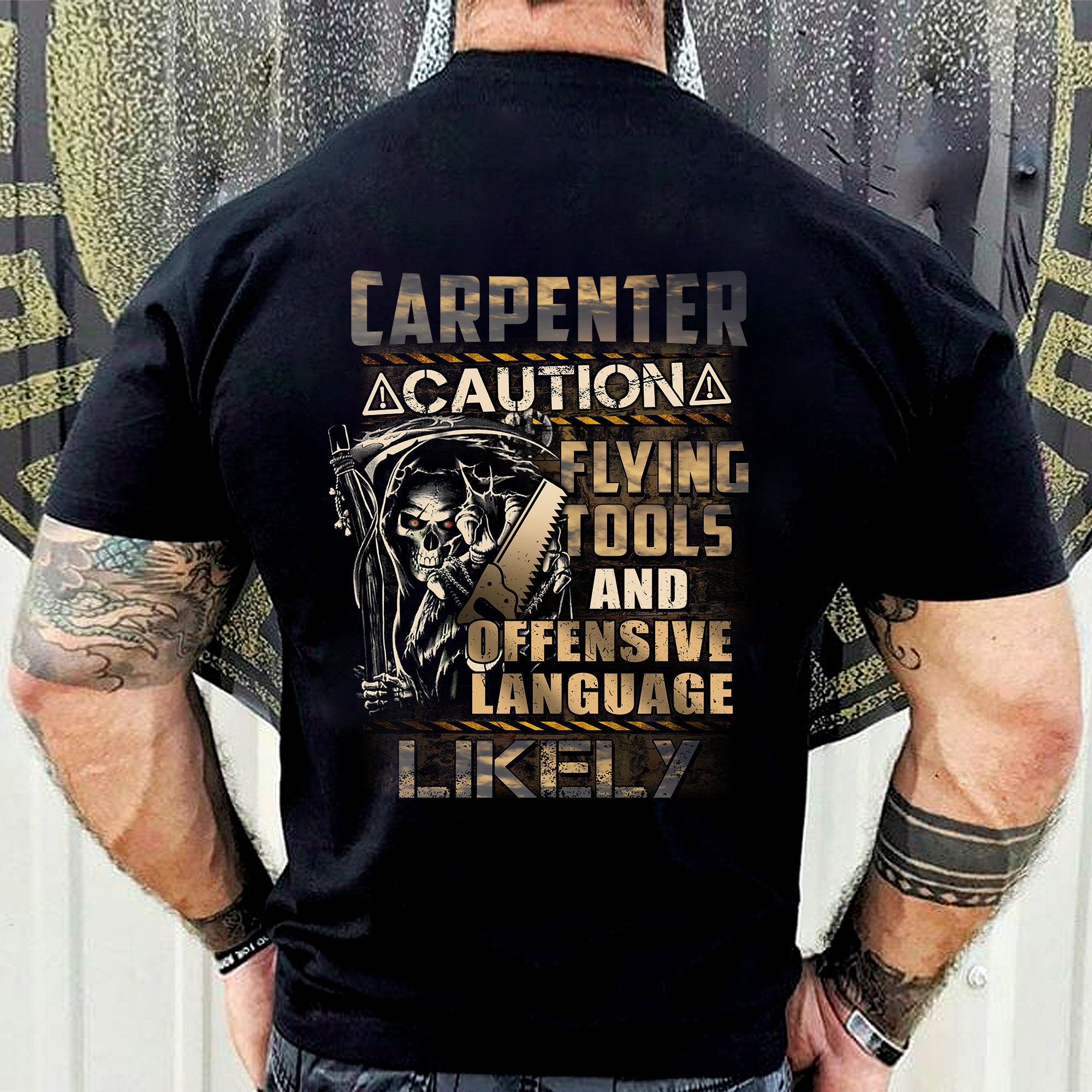 Carpenter Hoodie | Carpenter Shirt | Carpenter T-shirt | Carpenter Gift | Carpenter Gift | Carpenter Caution Flying Tools Shirt
