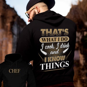 Chef Tee Shirts / Chef Shirt / Chef T-shirt / Gift For Cook Lover / Best Food Maker / That's What I do I Drink And I Build Things Shirt