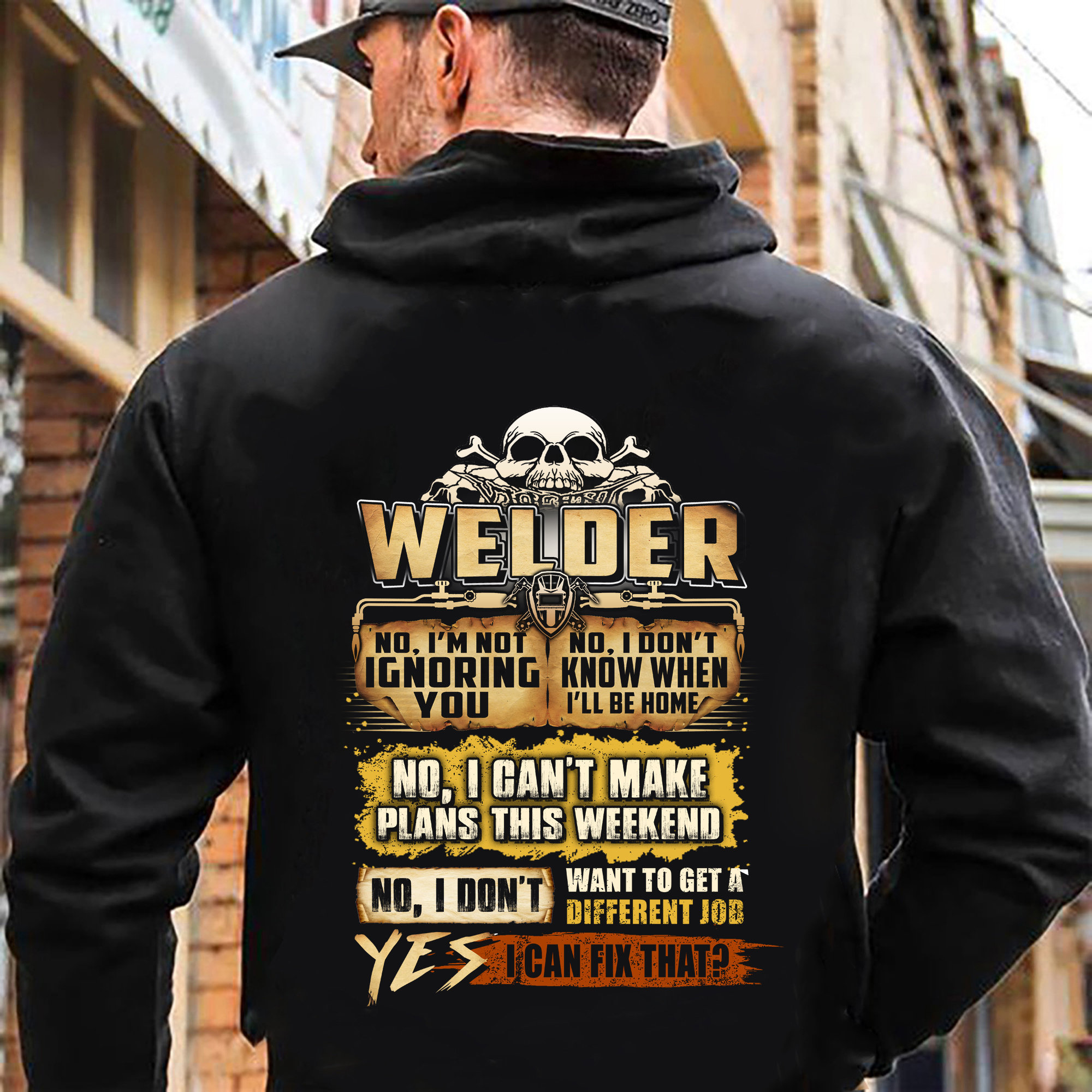 Welder face clearance hoodie