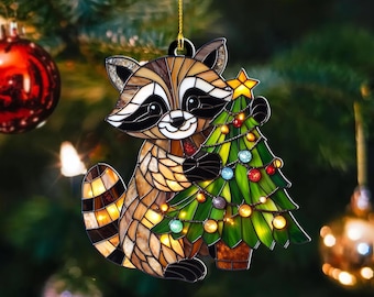 Ornament wasbeer / acryl wasbeer kerstornament / rustieke bos vakantie boomdecoratie 2025 / kerstcadeau / kerstcadeau
