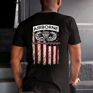 Fallschirmjäger Shirt / Fallschirmjäger T-Shirt / Fallschirmjäger Hoodie / Paratrooper Geschenk / Paratrooper Anytime Anyplace Anywhere Shirt
