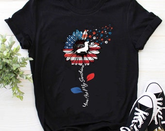 Dachshund 4th of July Shirt / Dachshund Shirt / 4th of July Shirt / 4th of July Gifts  / American Flag Shirt / Sunflower Shirt