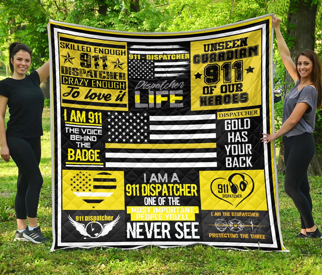 911 Dispatcher Quilt / Gift for 911 Dispatcher / Xmas Quilt / Christmas ...
