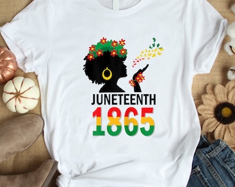 Juneteenth Women Girls Kids Flag 1865 Shirt