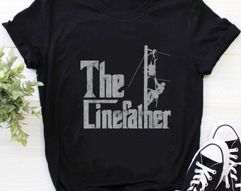 Camisa eléctrica / Camisa de liniero / Camiseta de liniero / Regalo de liniero / El padre de línea Regalos del día del padre Camisa de padre de liniero eléctrico