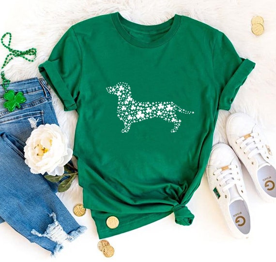 St Patricks Day Tshirt Dachshund T 