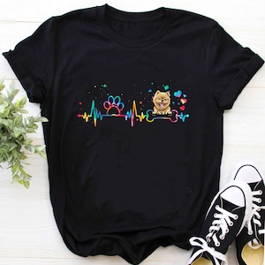 Pomeranian Shirt / Pomeranian T-Shirt / Gift For Dog Lovers / Pomeranian Gifts / Pomeranian Heartbeat Funny Tie Dye Dog Lovers Shirt